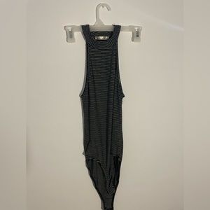 HEARTHIPS ONE PIECE STRIPED TURTLE NECK BODYSUIT